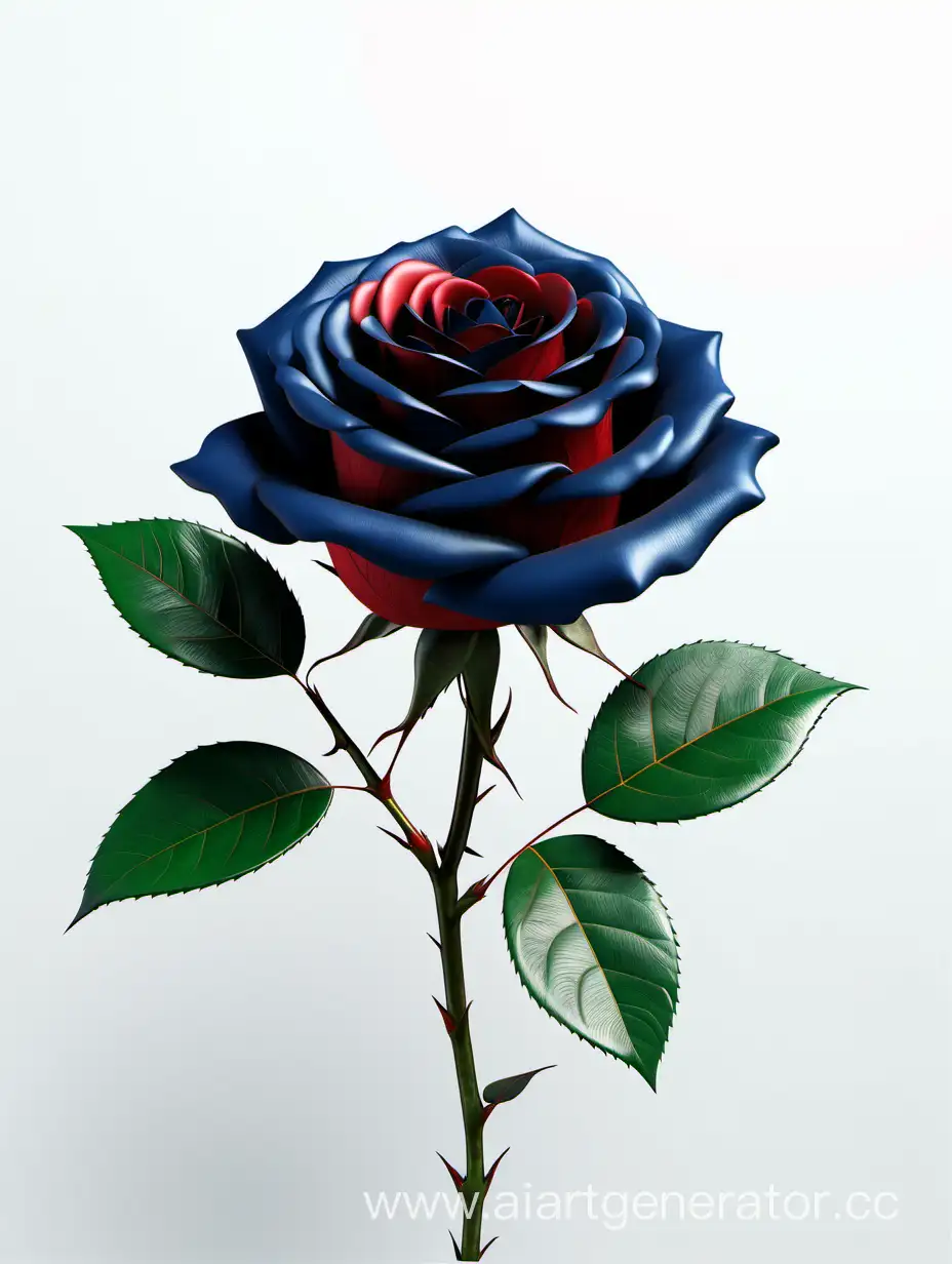 Vibrant-Dark-Blue-Red-Rose-with-Fresh-Lush-Green-Leaves-in-8K-HD