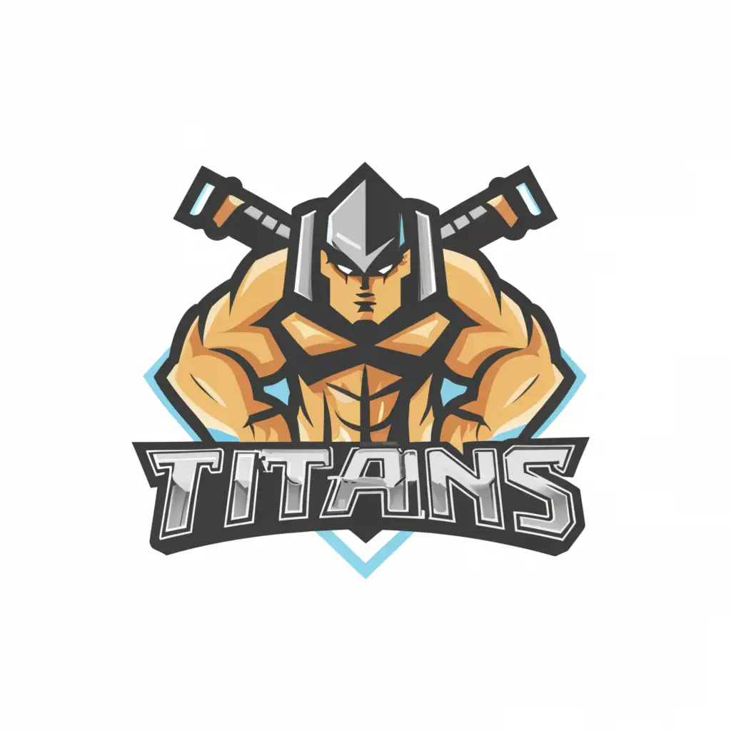 a logo design,with the text "titans", main symbol:warrior,Moderate,be used in Sports Fitness industry,clear background