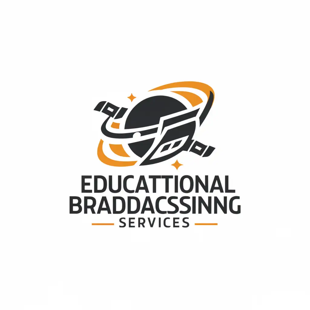 a logo design,with the text "Educational Broadcasting Services", main symbol:Satelite,Moderate,clear background