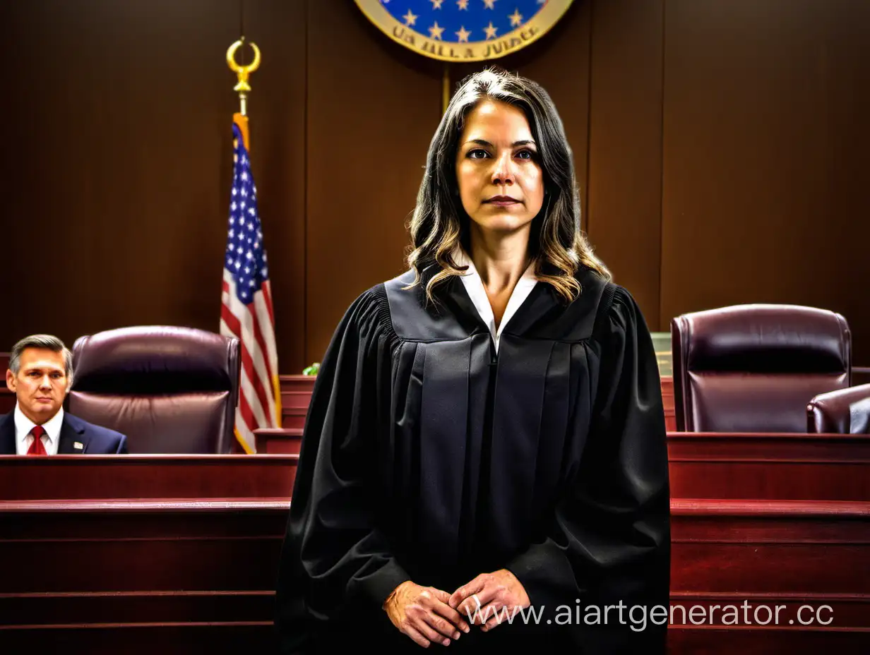 USA-Woman-Taking-Oath-in-Hall-of-Justice