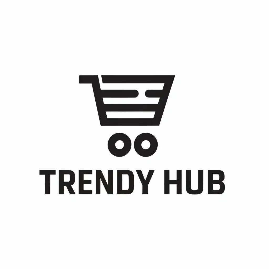 a logo design,with the text "Trendy Hub", main symbol:E-commerce online business, typography logo,Moderate,be used in Retail industry,clear background