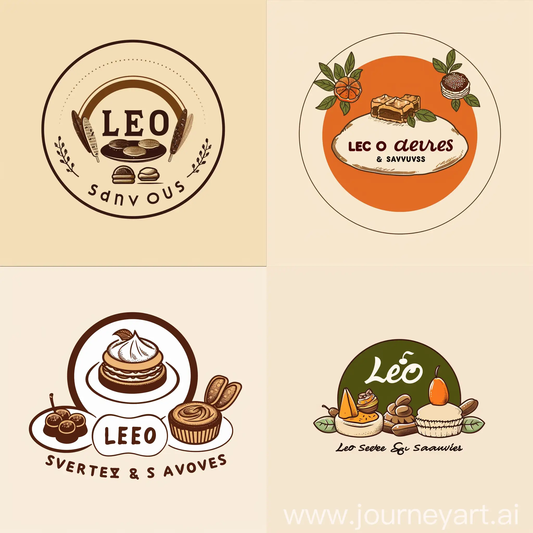crie um logotipo para uma loja de doces e salgados que chama leo doces e salgadinho