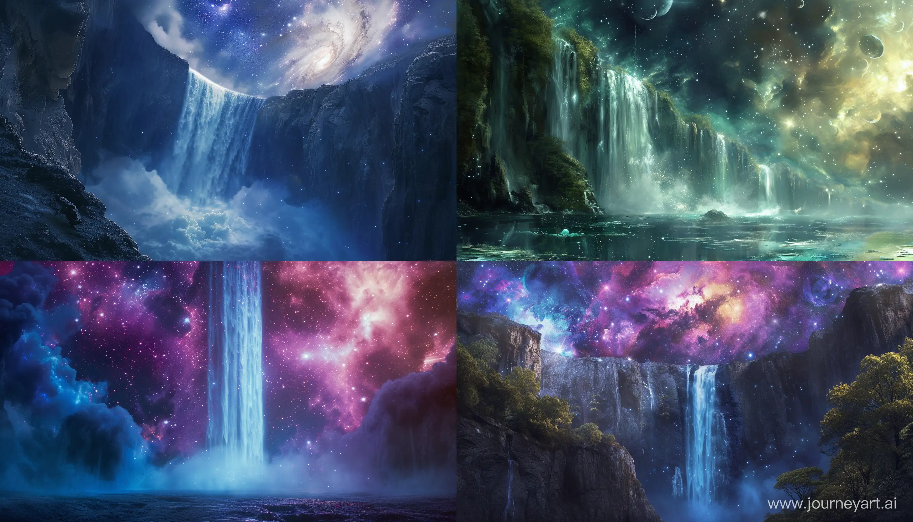 cosmic waterfall --aspect 7:4