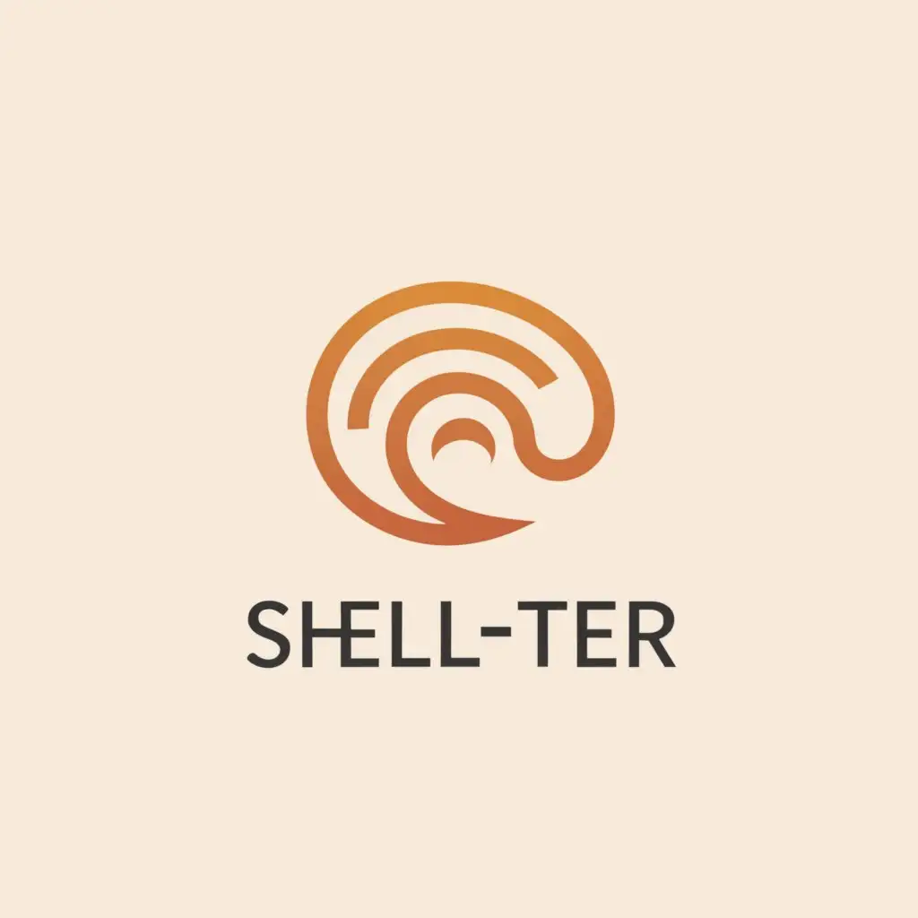 a logo design,with the text "Shell-ter", main symbol:Shell,Moderate,clear background