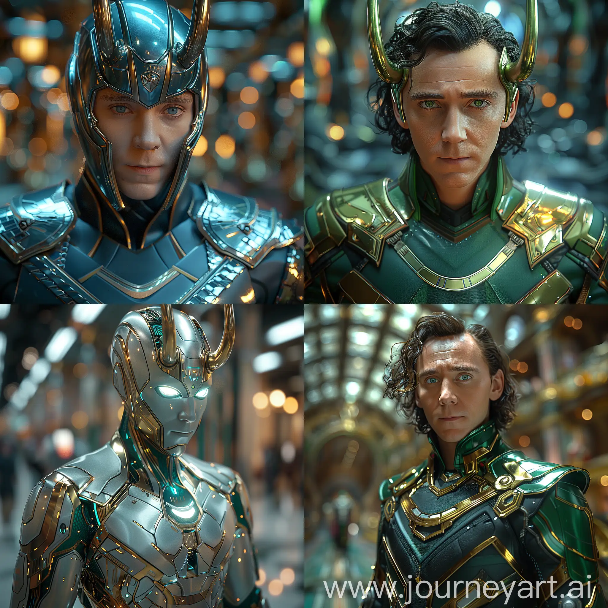 Futuristic Marvel Loki, made of ultra-modern materials, made of ultramodern materials, octane render --stylize 1000