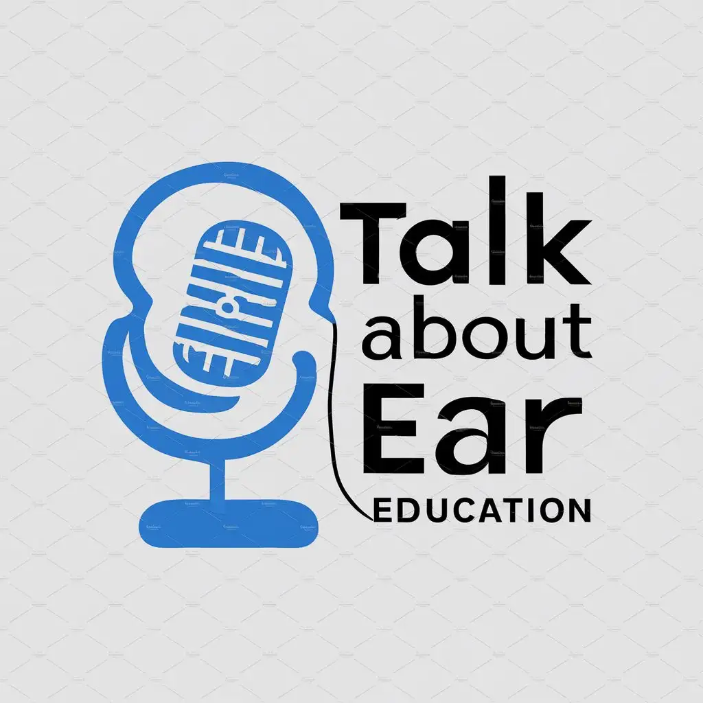 LOGO-Design-For-Talk-about-EAR-Dynamic-Design-Featuring-Ear-and-Microphone-for-Education-Industry