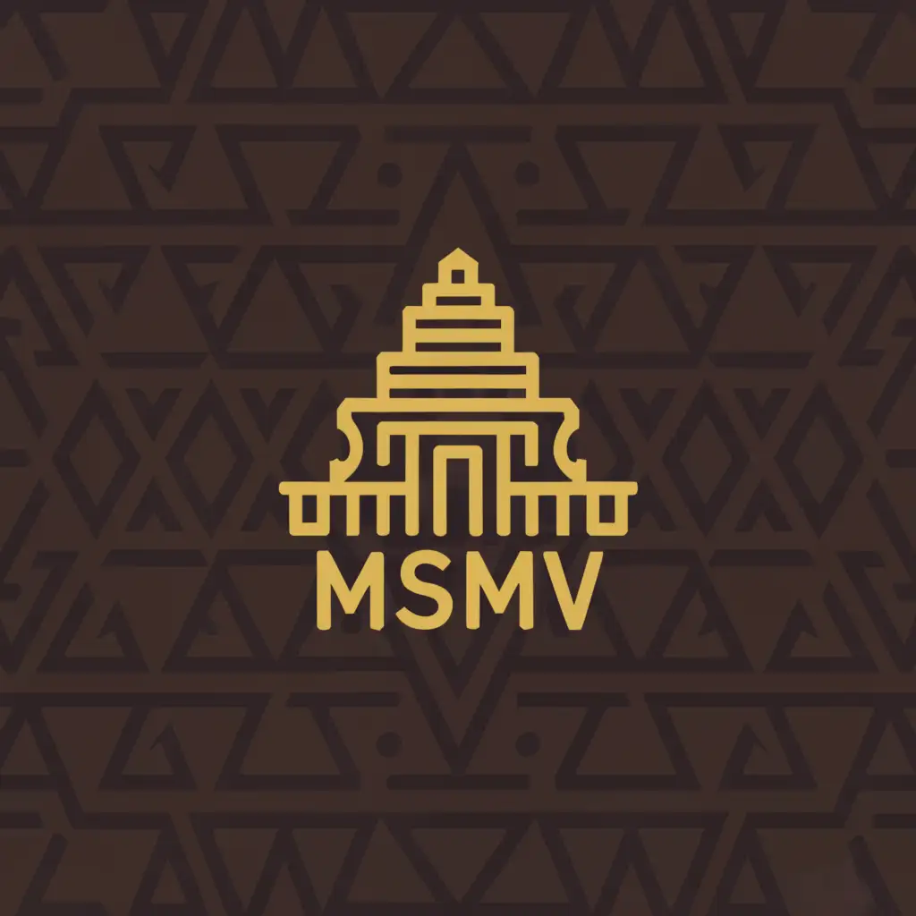 a logo design,with the text "MSMV", main symbol:Temple gopuram,Moderate,be used in Restaurant industry,clear background