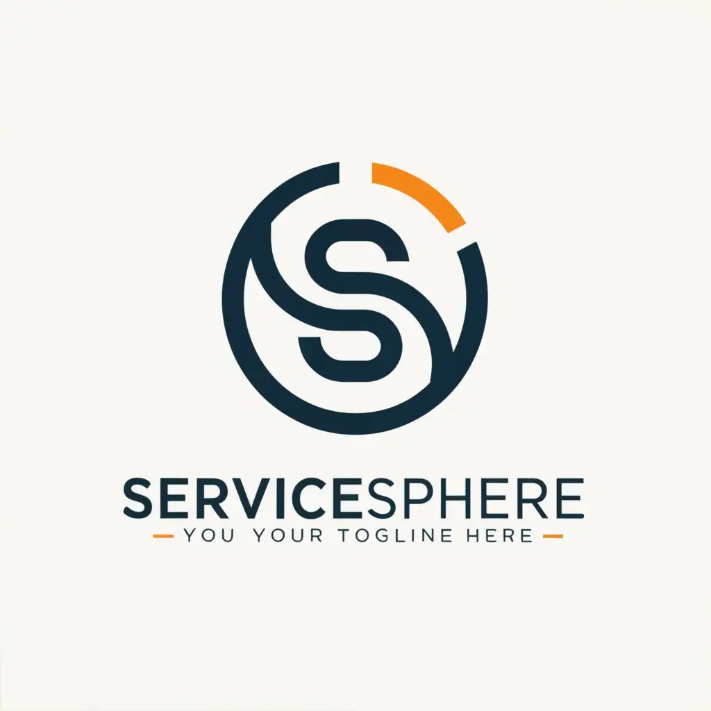 a logo design,with the text "ServiceSphere", main symbol:Circle,Moderate,clear background