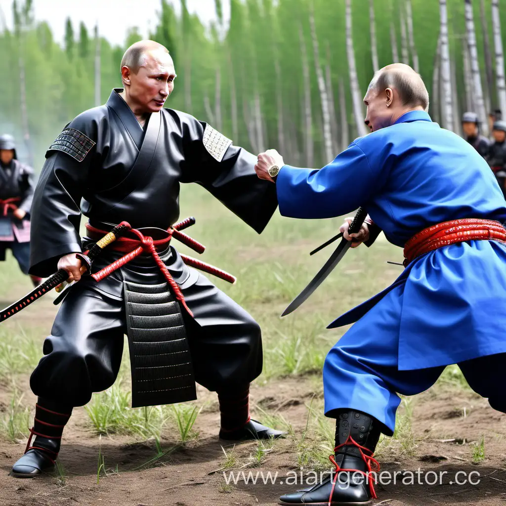 Vladimir-Putin-Samurai-Engages-in-Combat-with-Ukrainians