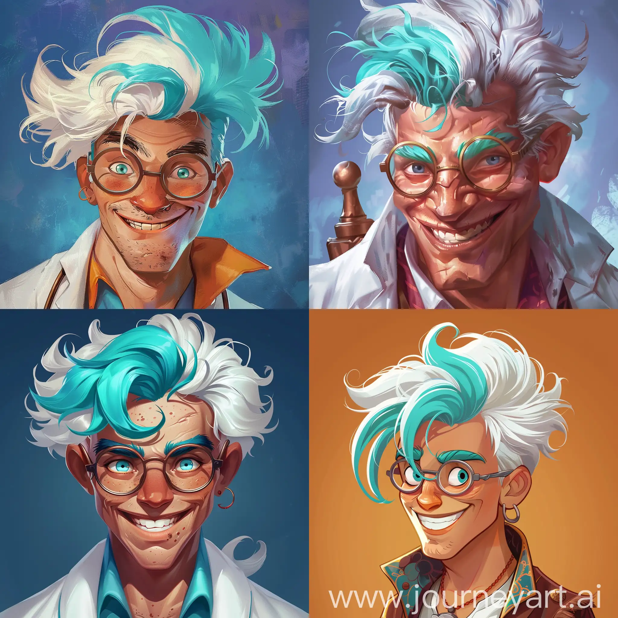 Handsome-Genius-Doctor-Stone-with-White-Turquoise-Hair-Sharing-Worldly-Knowledge