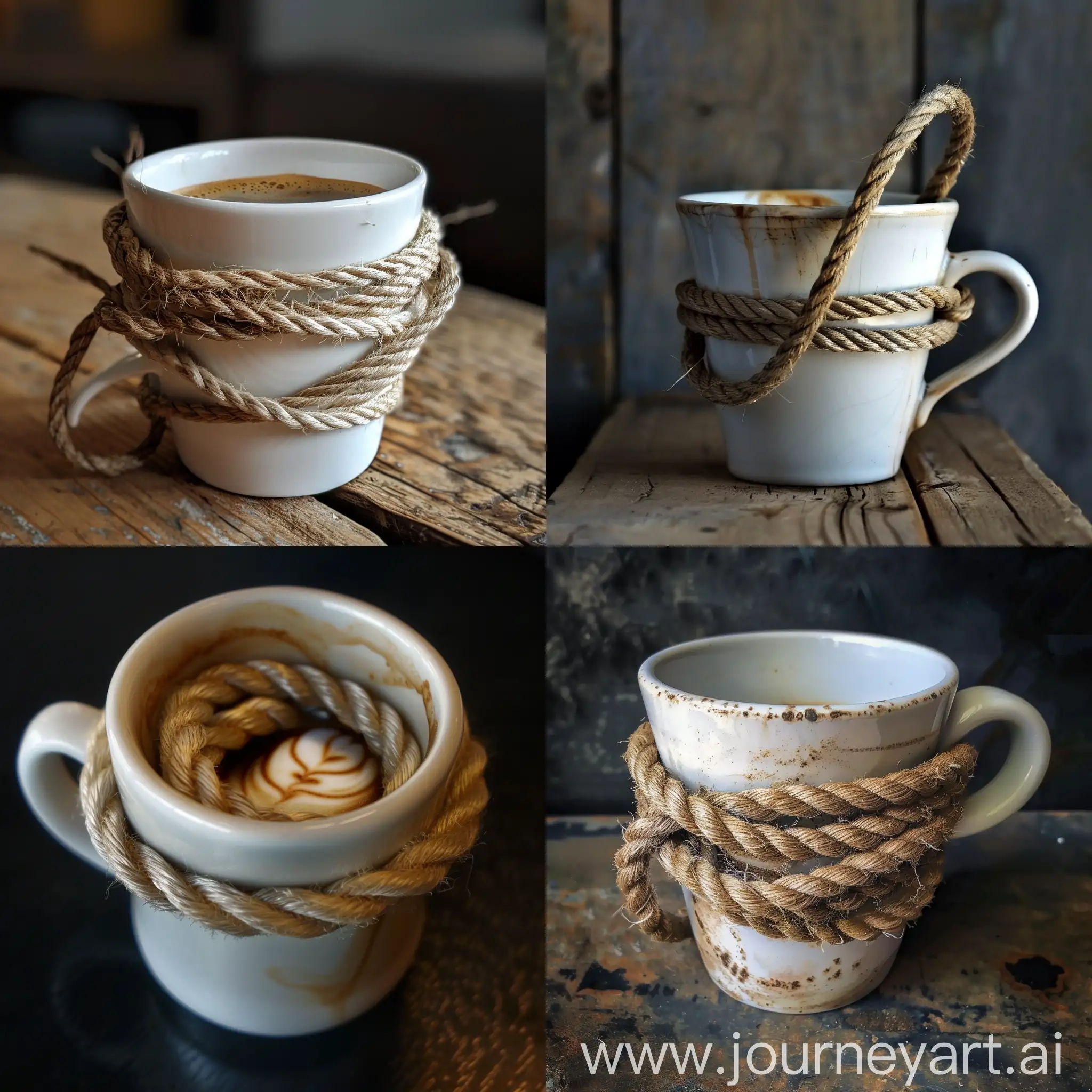 Creative-Concept-Intriguing-Rope-Inside-a-Coffee-Cup