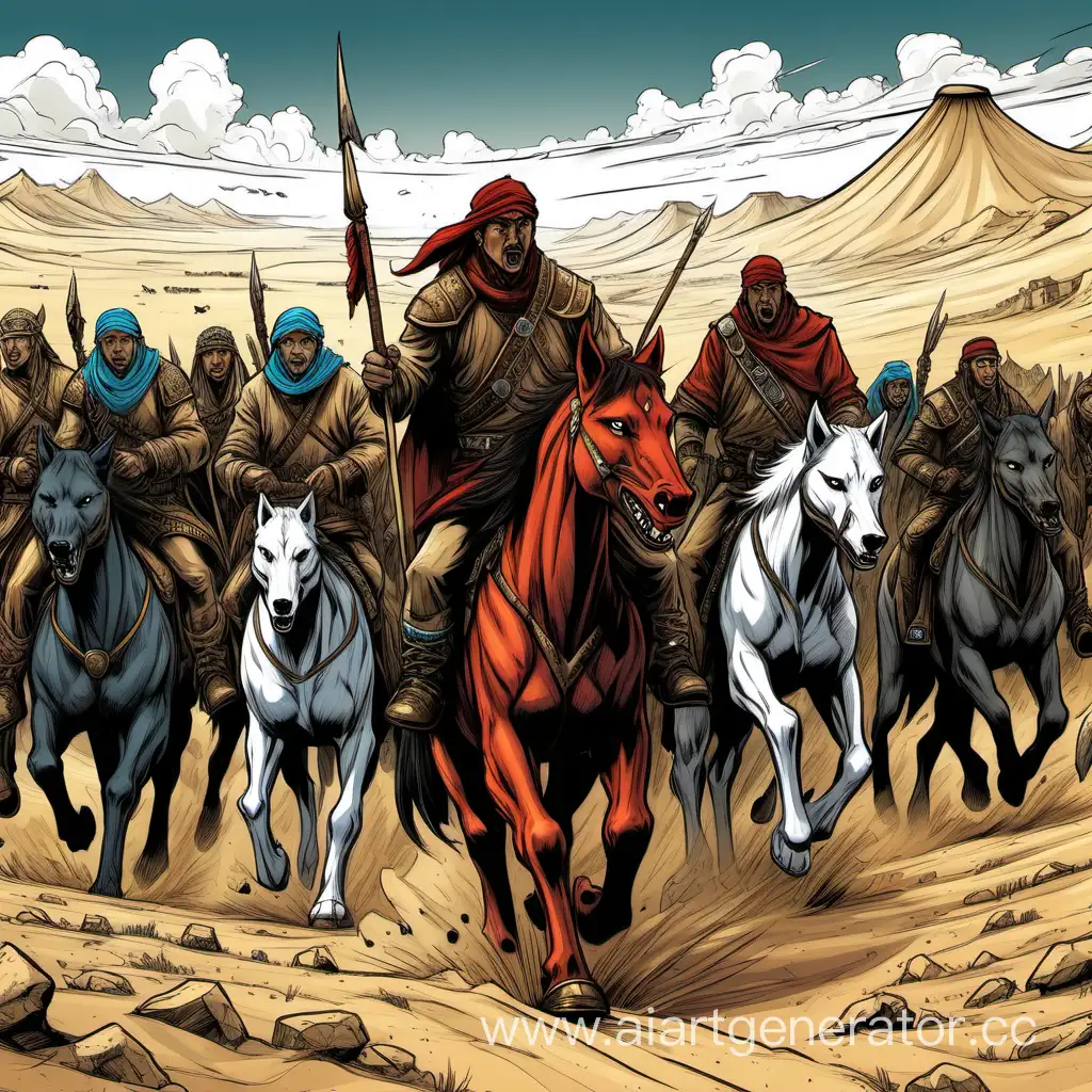 Turkicspeaking-Peoples-in-the-Steppes-A-Comic-Tale-of-Wolves-Mustangs-and-Batyrs