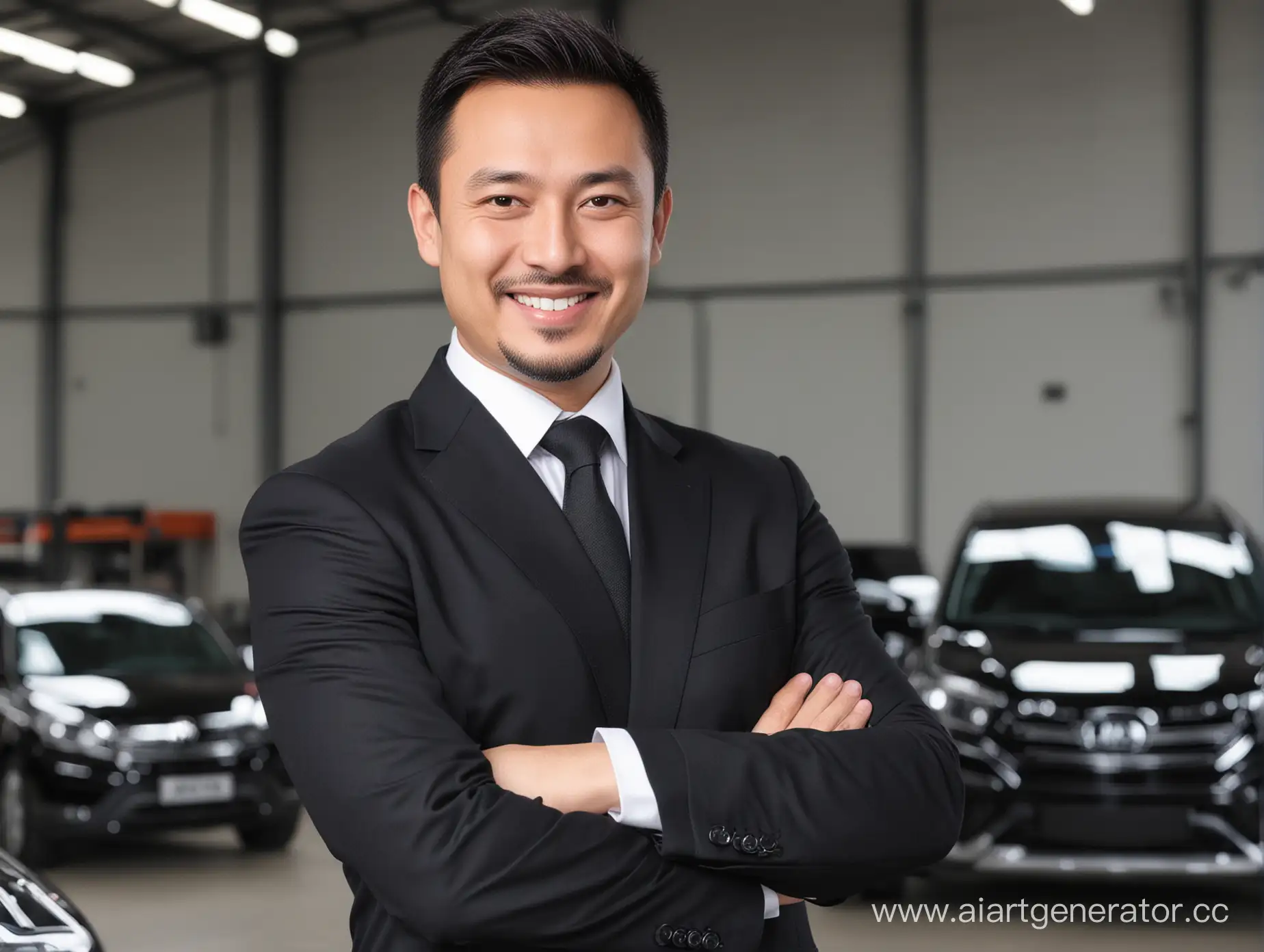 Manager-in-Black-Suit-at-BAIC-Automobiles-Background-Service