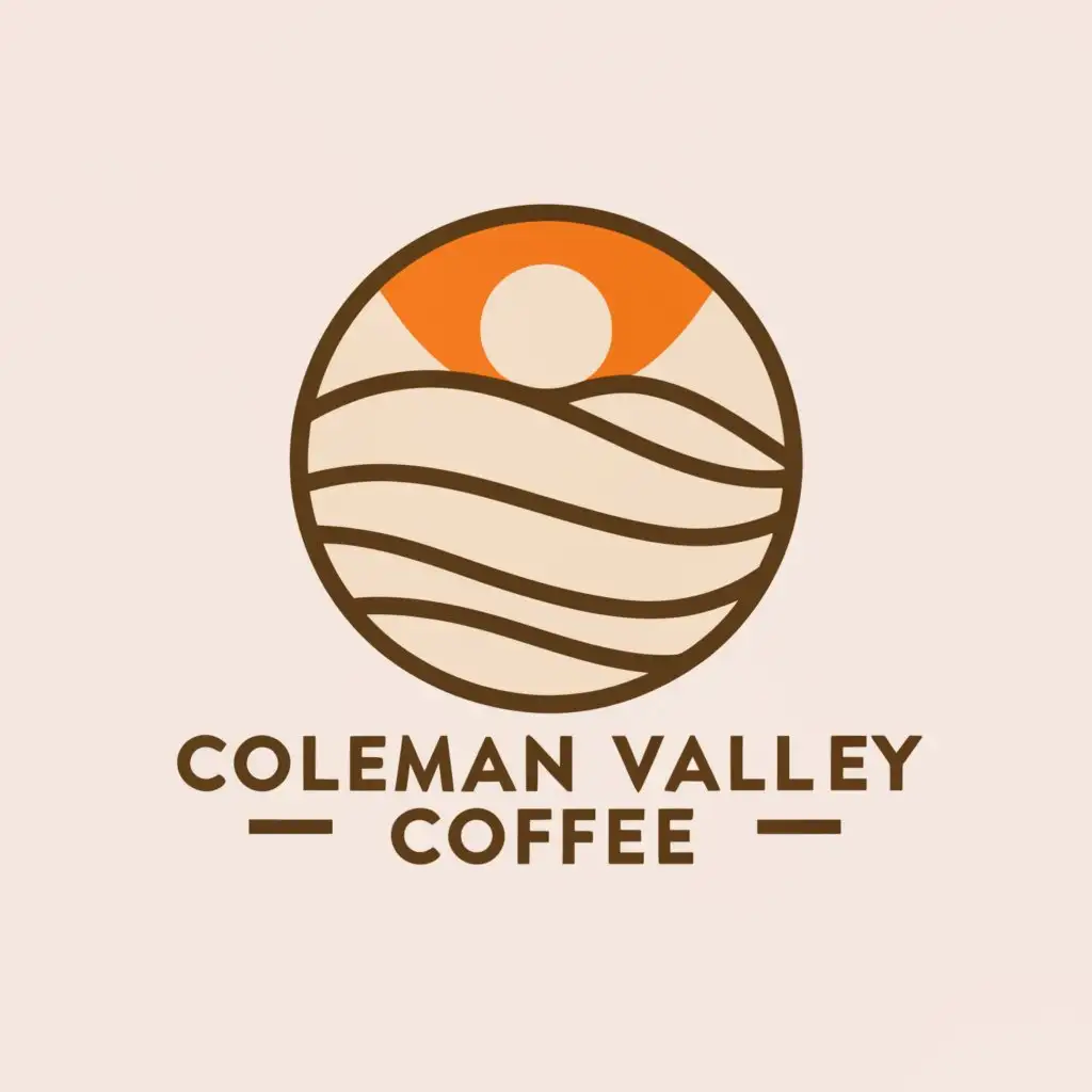 a logo design,with the text "Coleman Valley Coffee", main symbol:Ocean view,Minimalistic,clear background