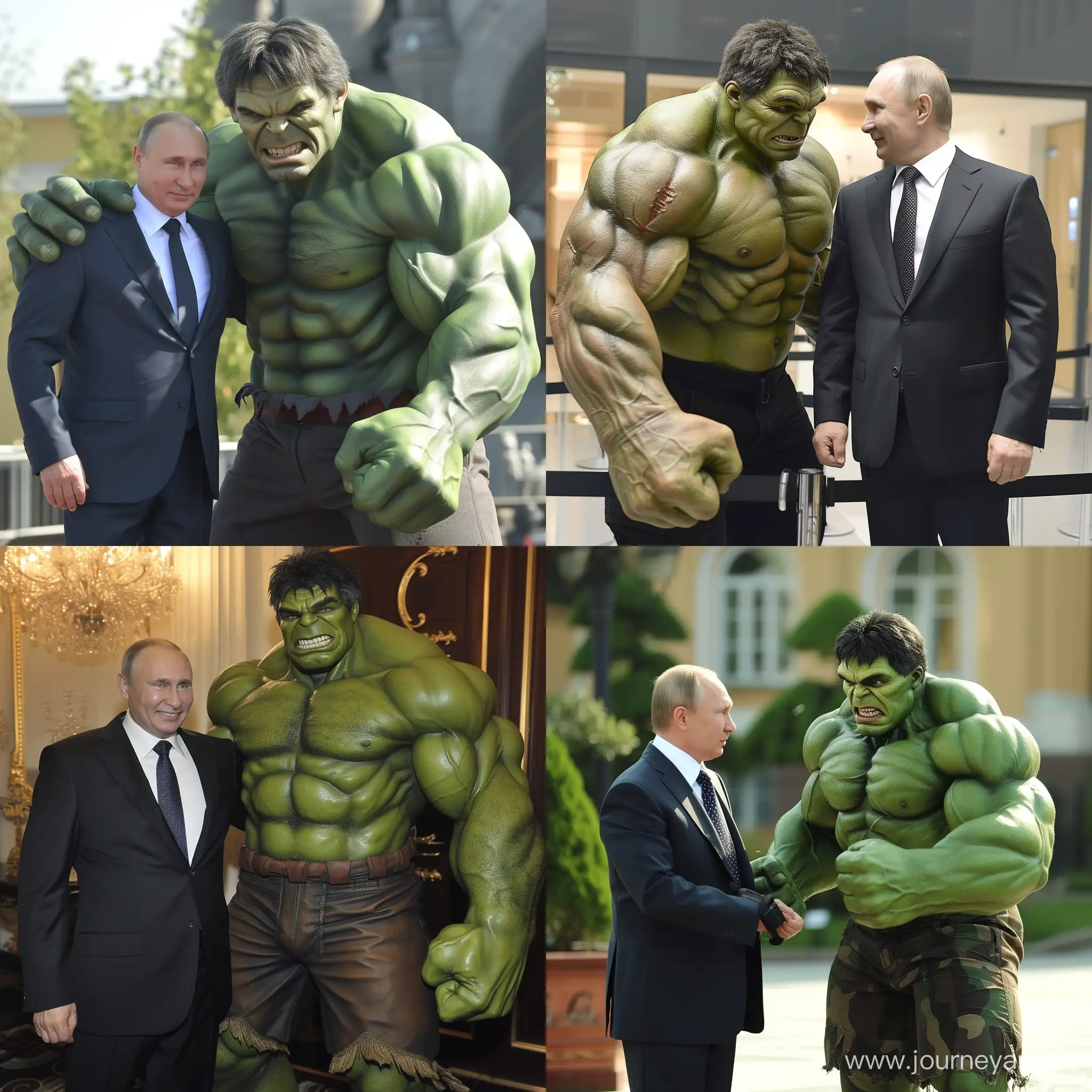 Путин встречает Халка в Кремле