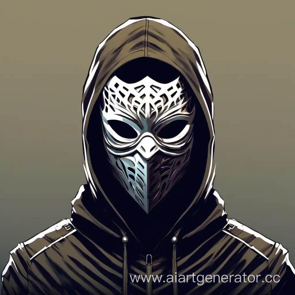 An epic avatar of a masked criminal