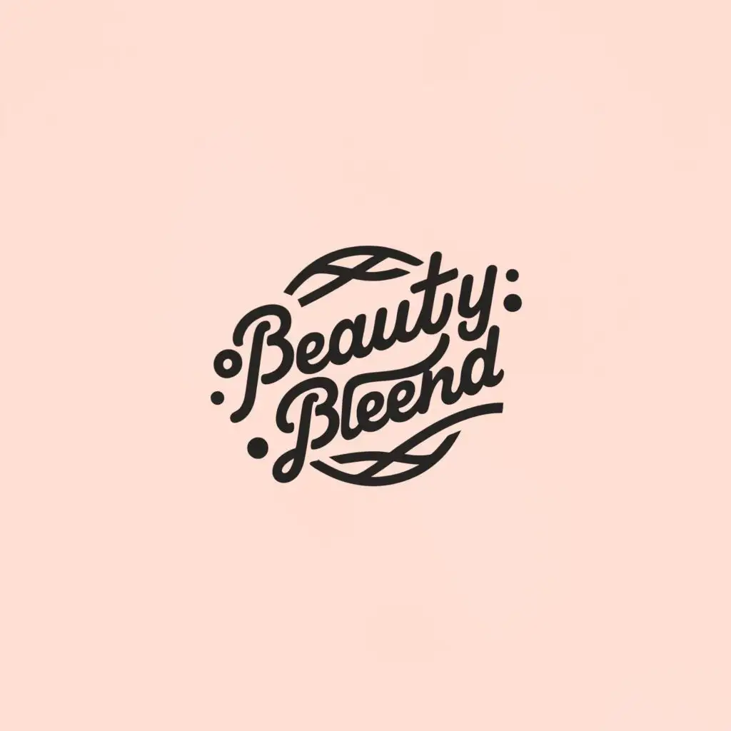 logo, logo for skin care brand .skin care icon .beauty-bleend, with the text "beauty-bleend", typography