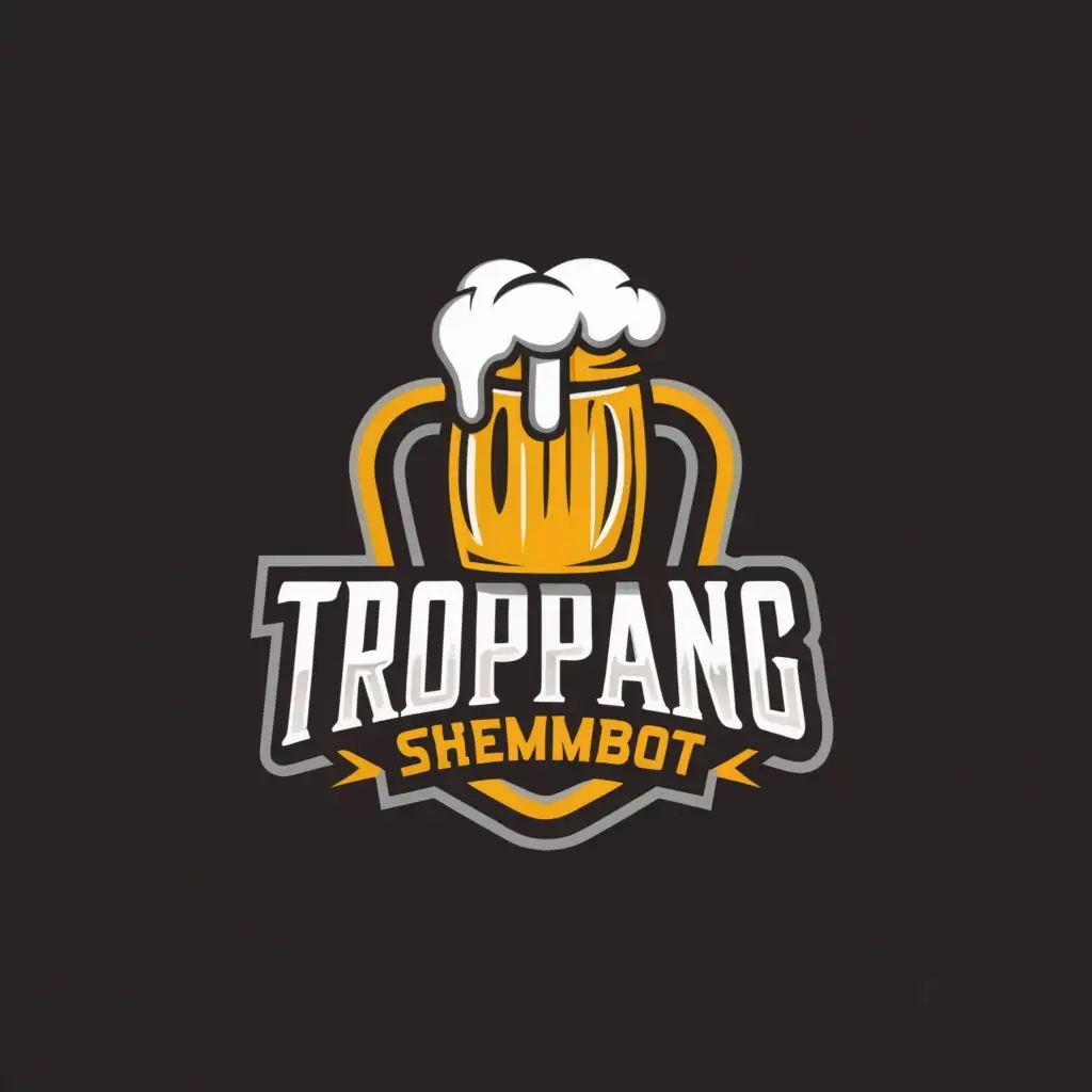 a logo design,with the text "TROPANG SHEMBOT", main symbol:BEER,Moderate,clear background