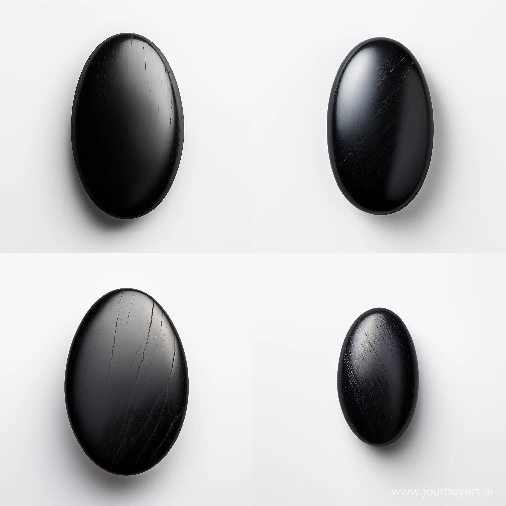 Elegant-Black-Oval-Stone-Cabochon-on-White-Background