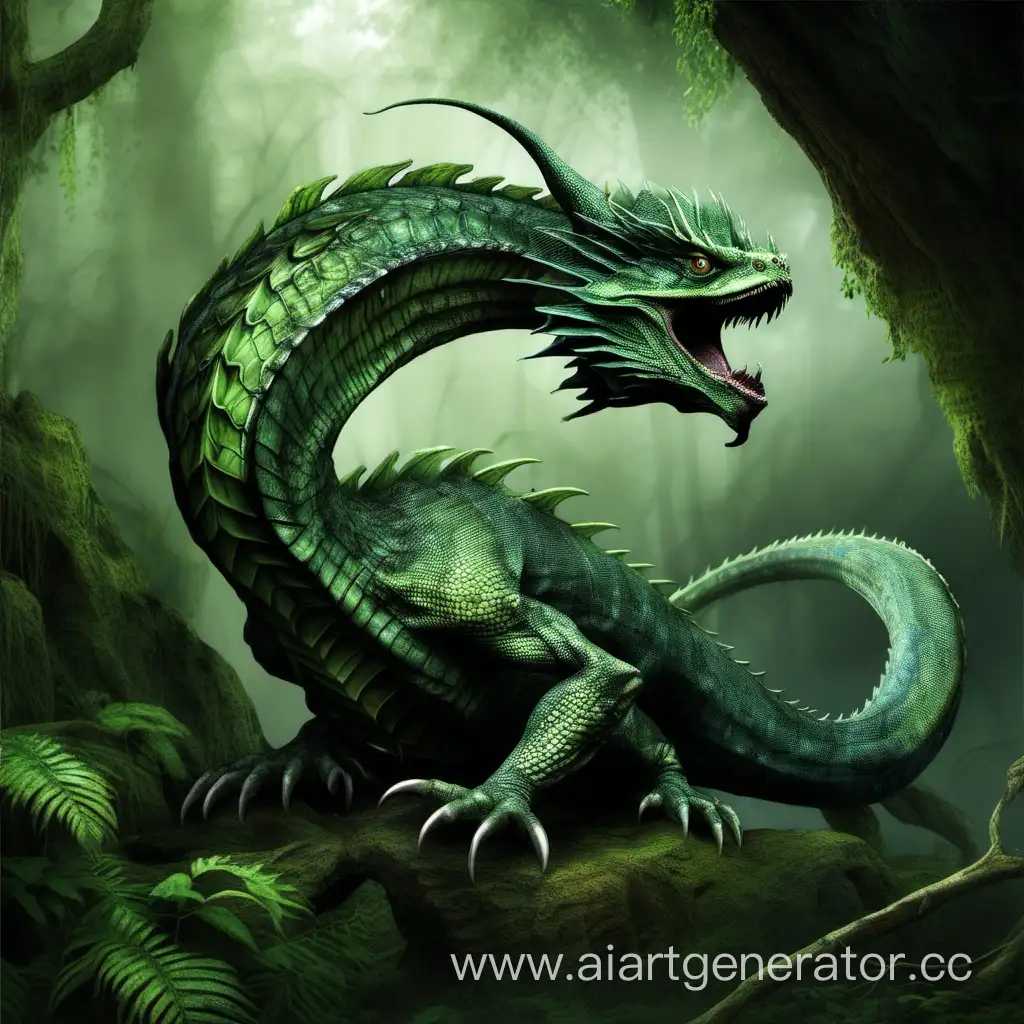 Majestic-Fantasy-Scene-Encounter-with-a-Large-Basilisk