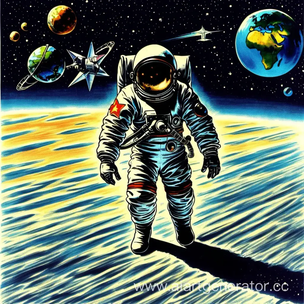 космос, космонавт, космический корабль, земля, СССР