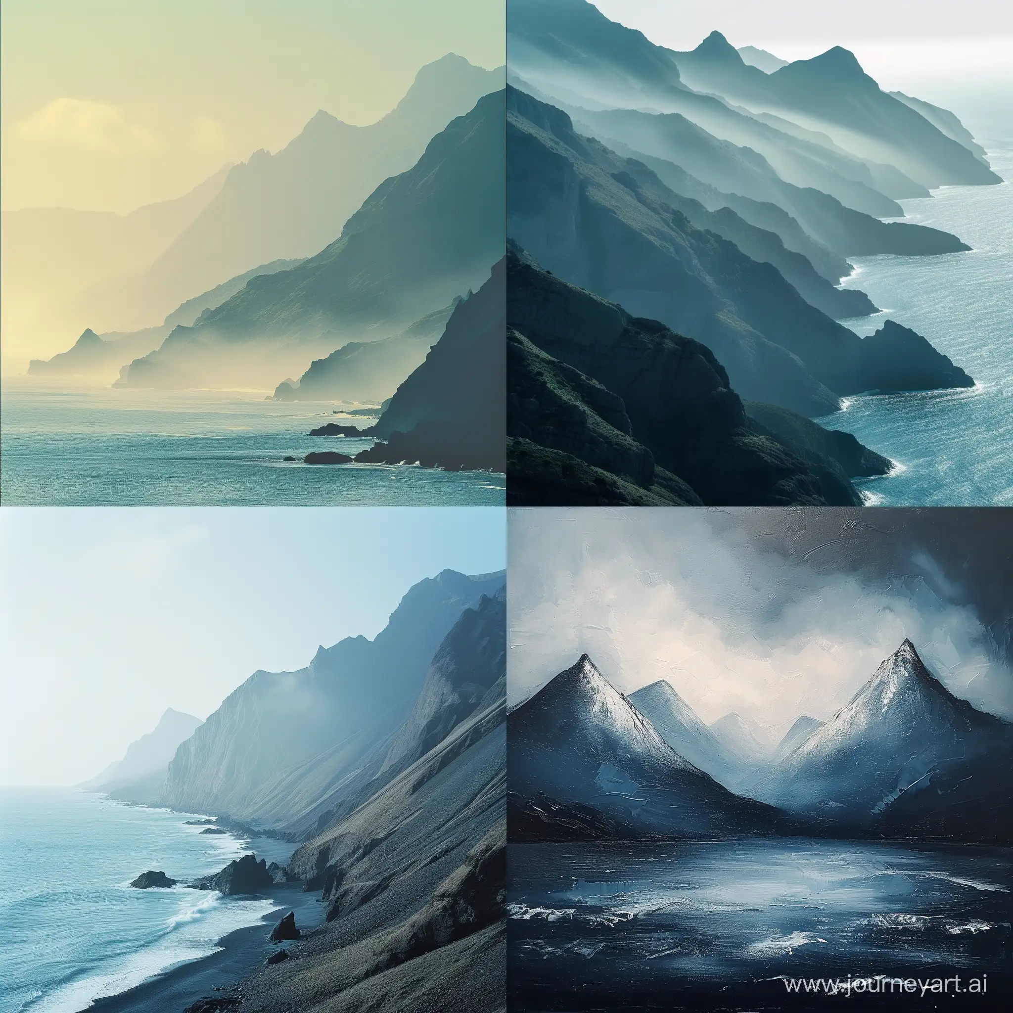 Majestic-Mountains-and-Tranquil-Ocean-Landscape