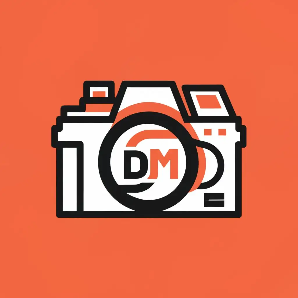 a logo design,with the text "cdm", main symbol:Camera,Moderate,be used in Education industry,clear background