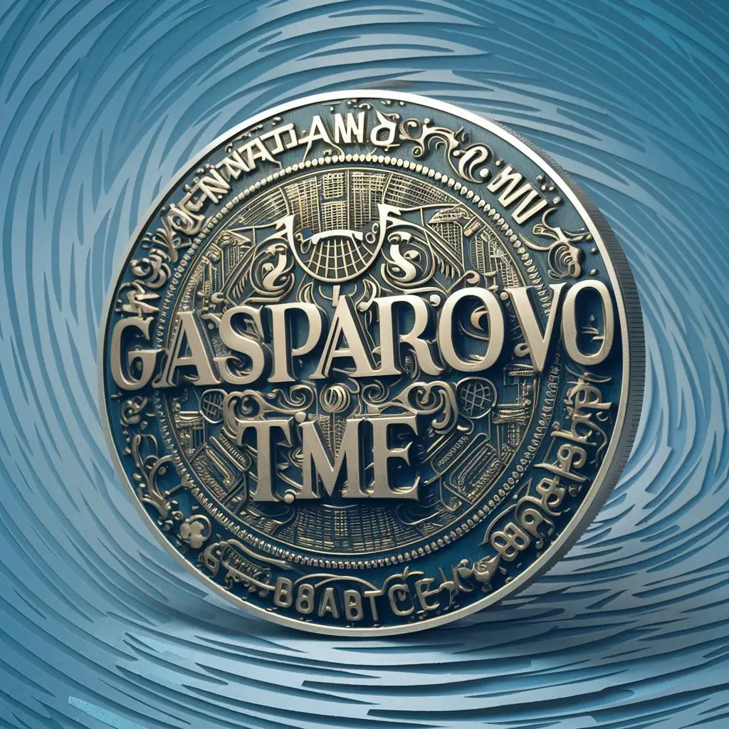 Монета с 3д текстом gasparovo.t.me