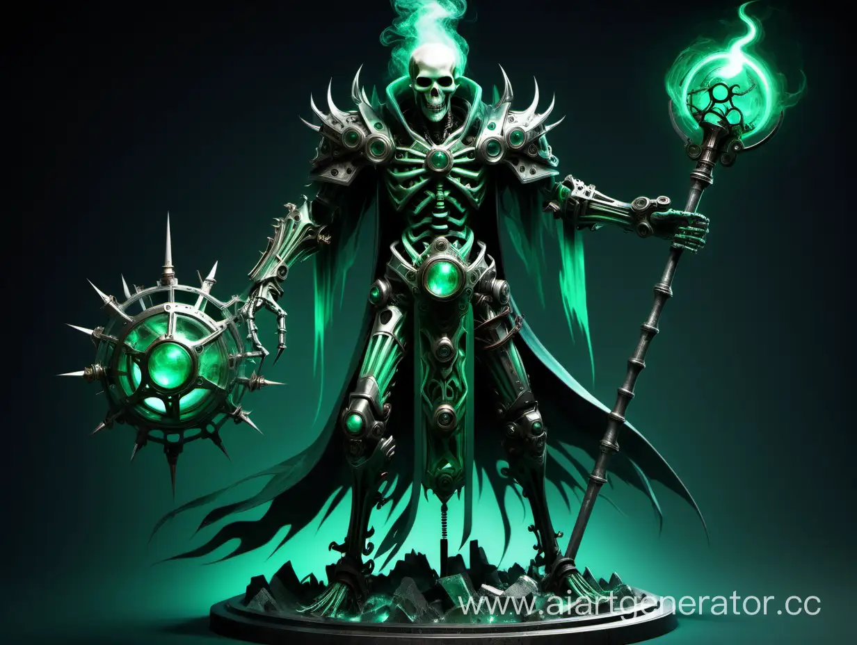 EmeraldCharged-Mechanical-Necromancer-with-Staff-of-Chaos