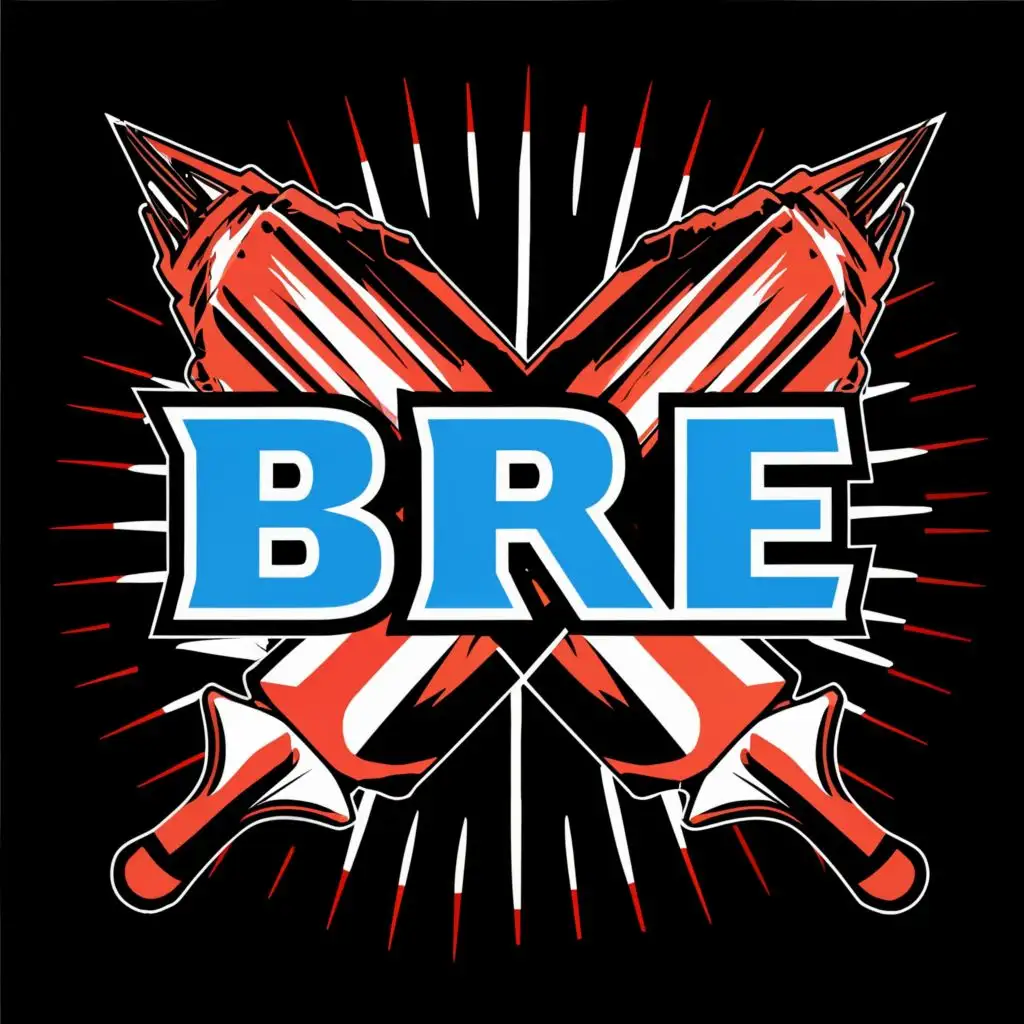 logo, B.R.E, with the text "B.R.E", typography, be used in Sports Fitness industry