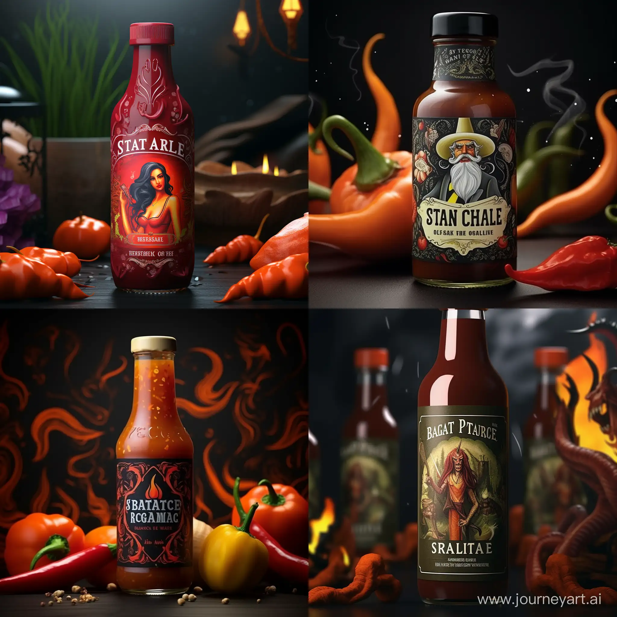 Artistic-Label-for-Hot-Sauce-A-Spicy-Culinary-Masterpiece