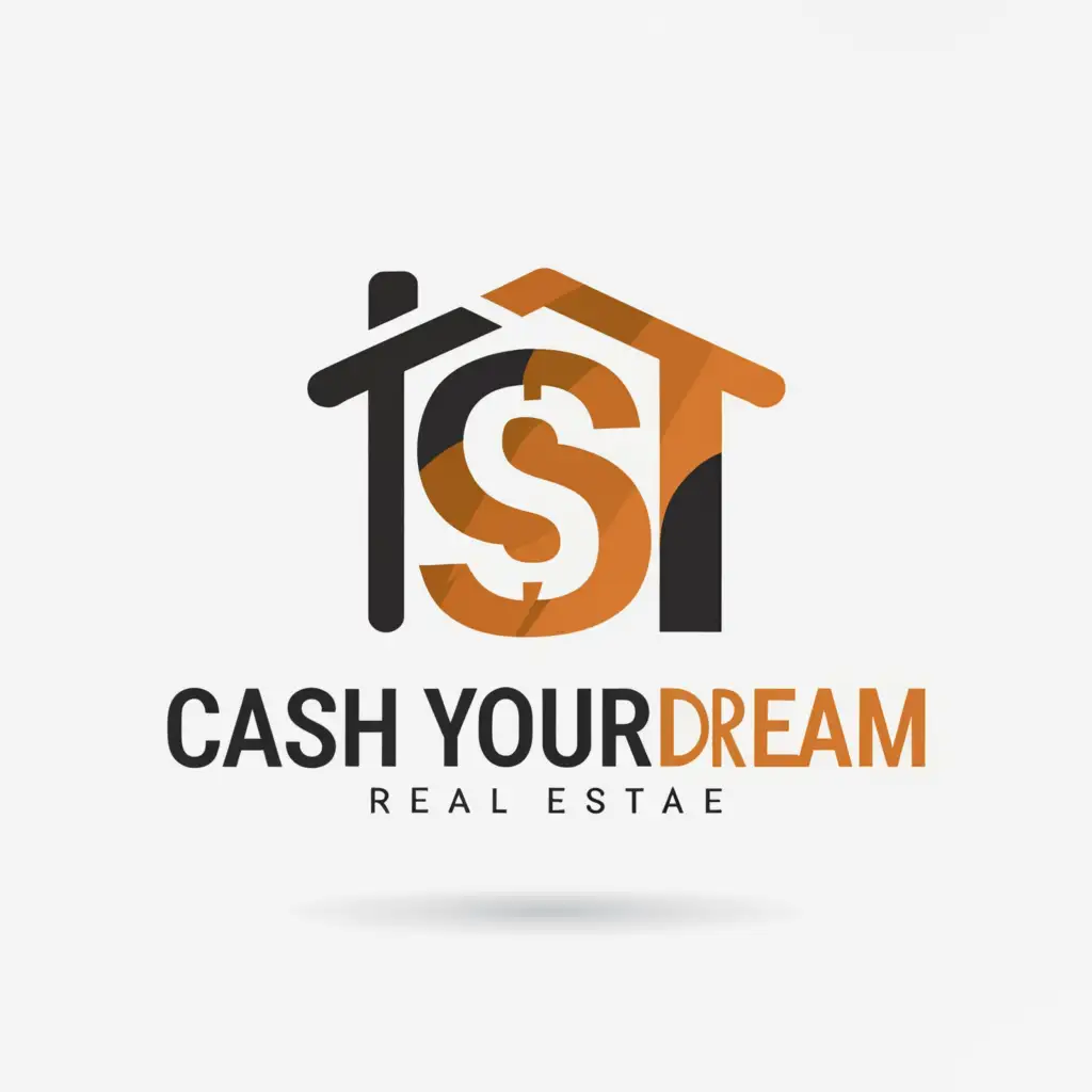 a logo design,with the text "cash your DREAM", main symbol:REAL ESTATE,Moderate,be used in Real Estate industry,clear background