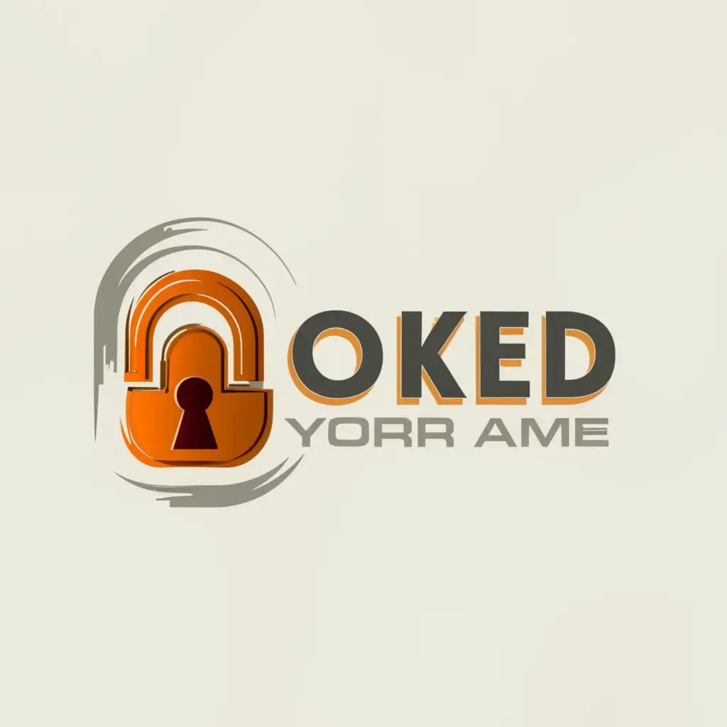 a logo design,with the text "Locked", main symbol:lock 
,Minimalistic,clear background