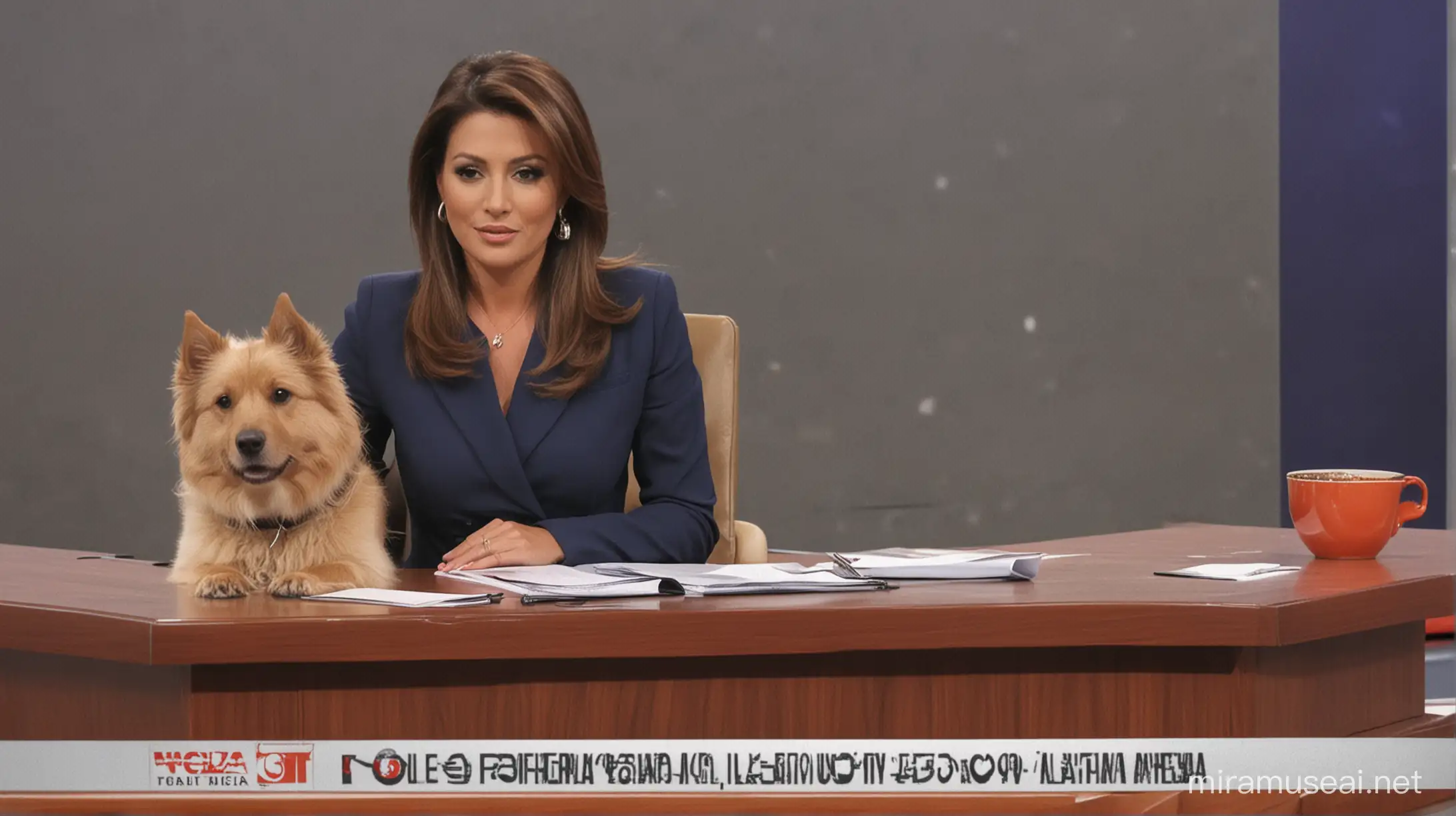Live TV Broadcast Interrupted As Dog Poops On female Anchor's Desk In Bolivia