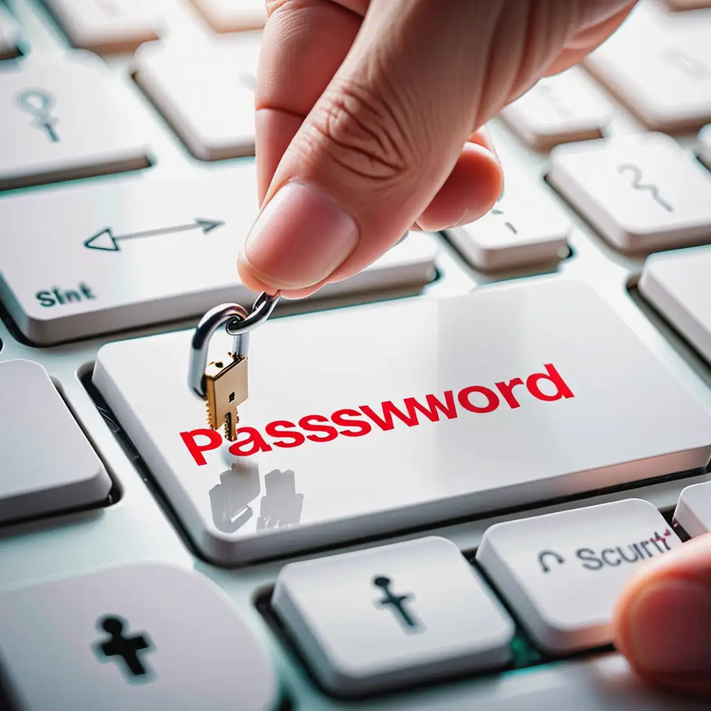 Image: Password-sikkerhed, sikker kodeord. Forhindre, cyber angreb


