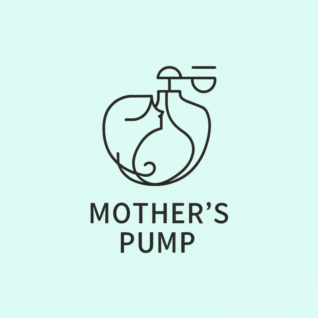 a logo design,with the text "Mother's Pump", main symbol:breast pump,Moderate,clear background