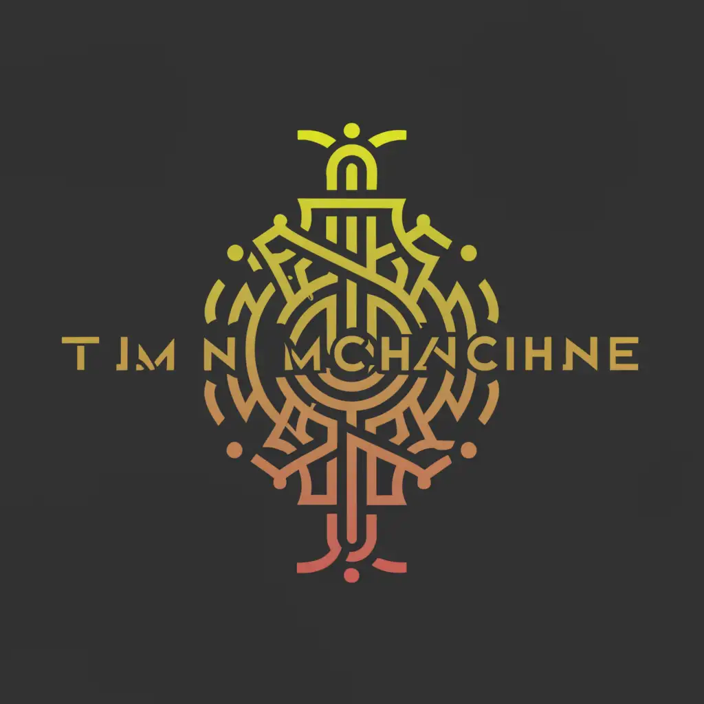 a logo design,with the text "time machine", main symbol:dark mysterious machine,complex,be used in Religious industry,clear background