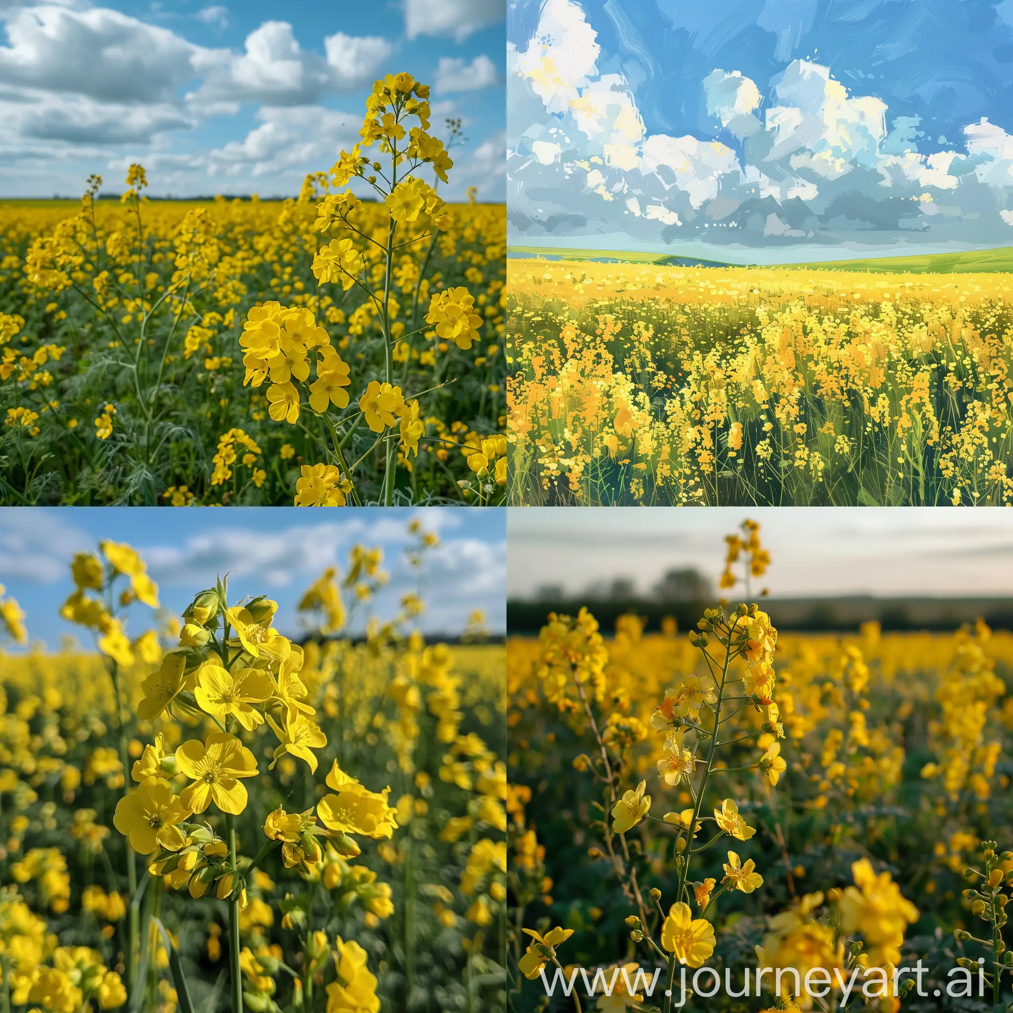 Vibrant-Rapeseed-Flowers-in-Full-Bloom-on-a-Sunny-Spring-Afternoon