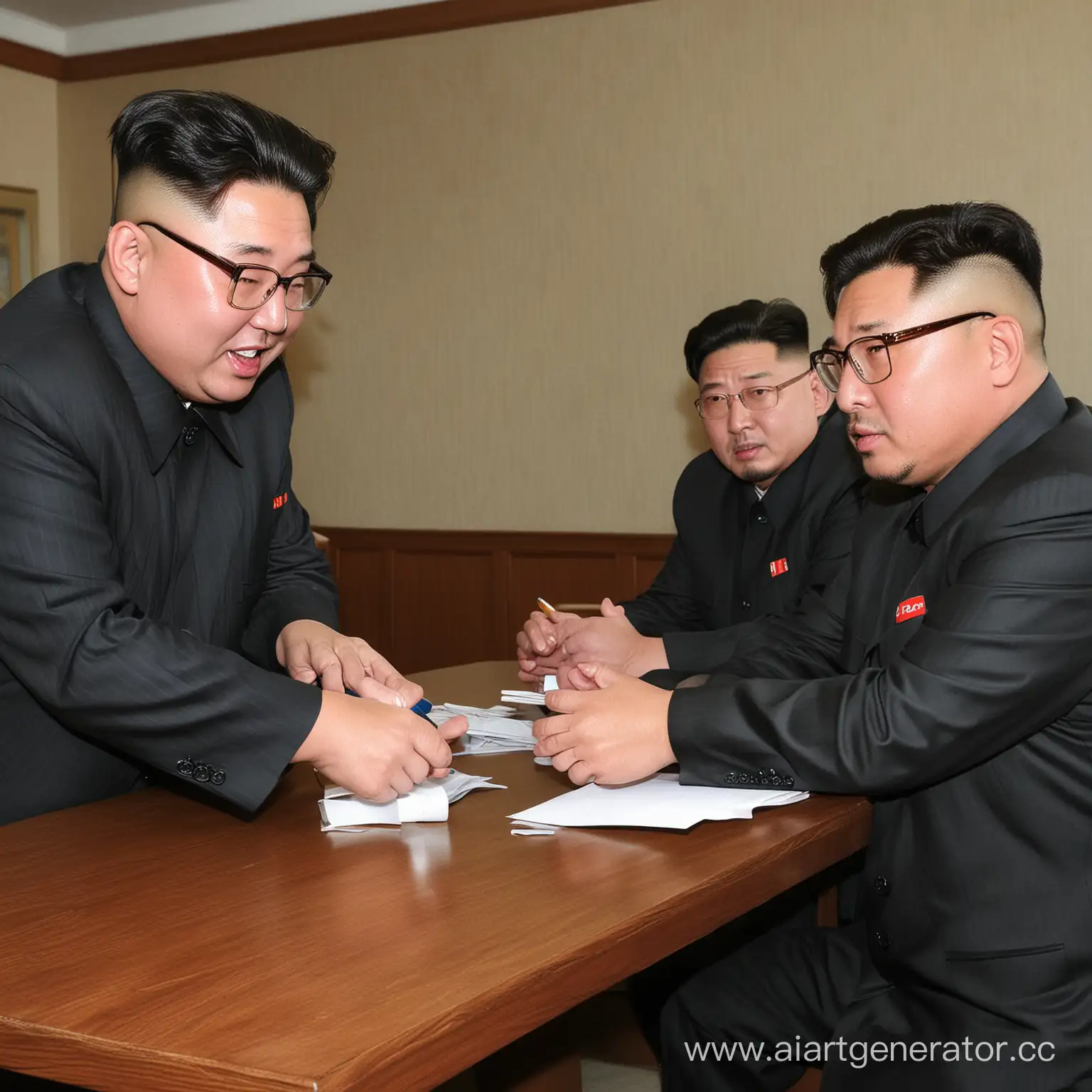 Kim Jong Un, Walter White,meeting in Pyongyang