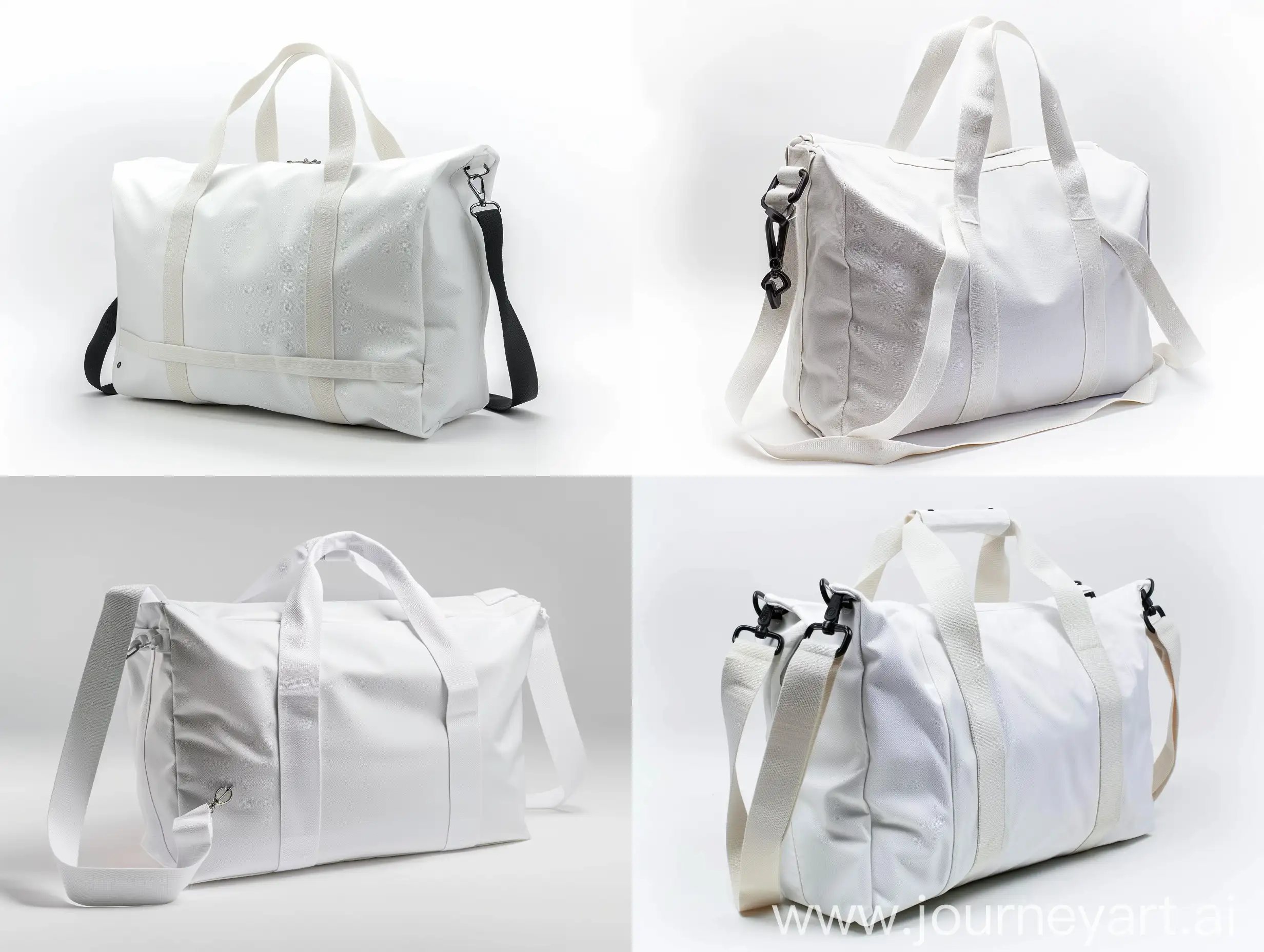 White-Gym-Bag-with-Fabric-Straps-for-Yoga-Enthusiasts
