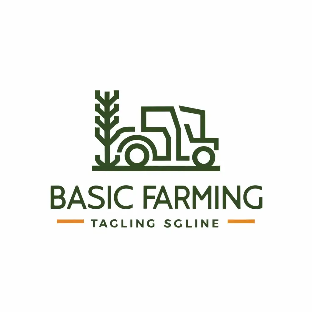 a logo design,with the text "Basic Farming", main symbol:Farming,Moderate,clear background