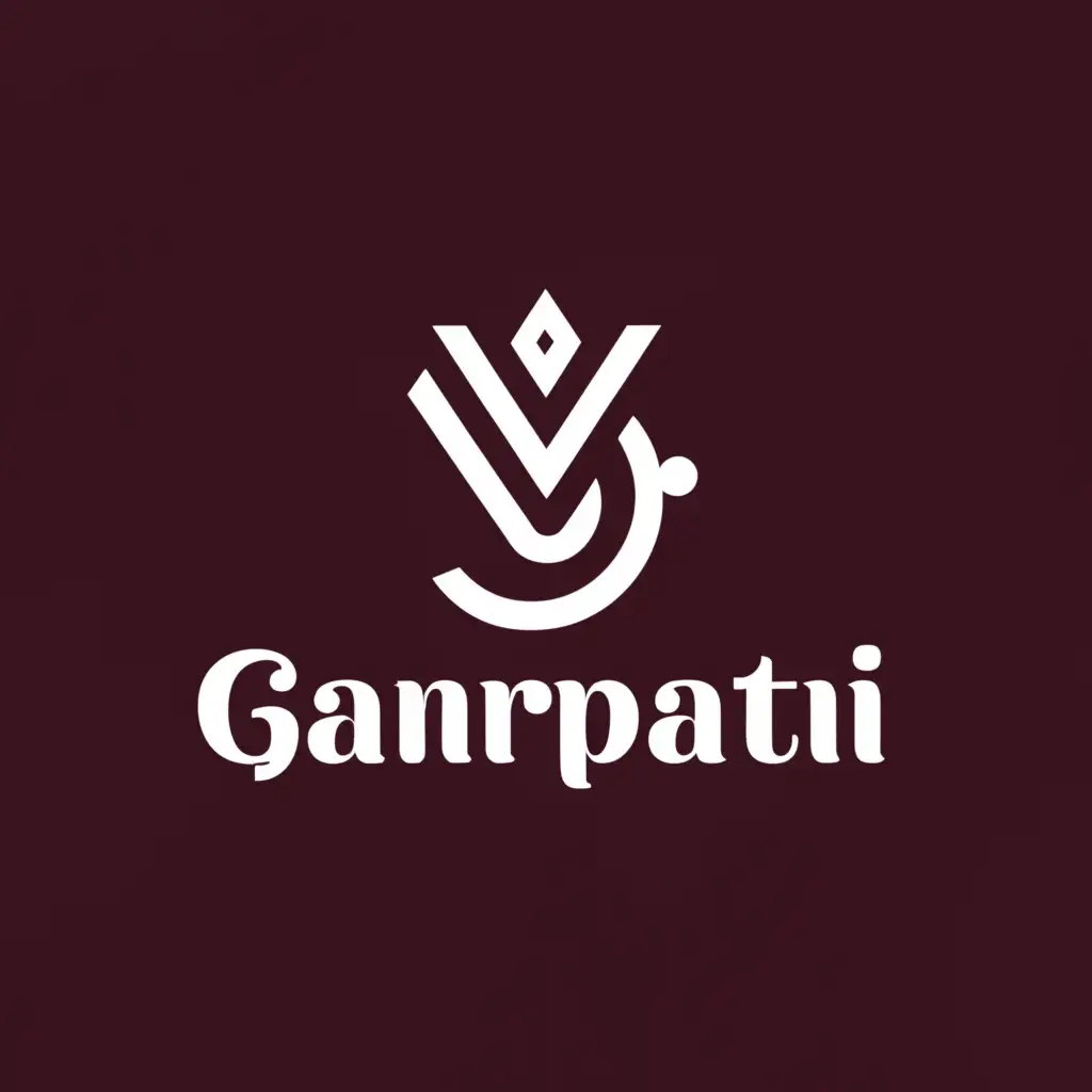 a logo design,with the text "ganpati", main symbol:PV,Moderate,clear background