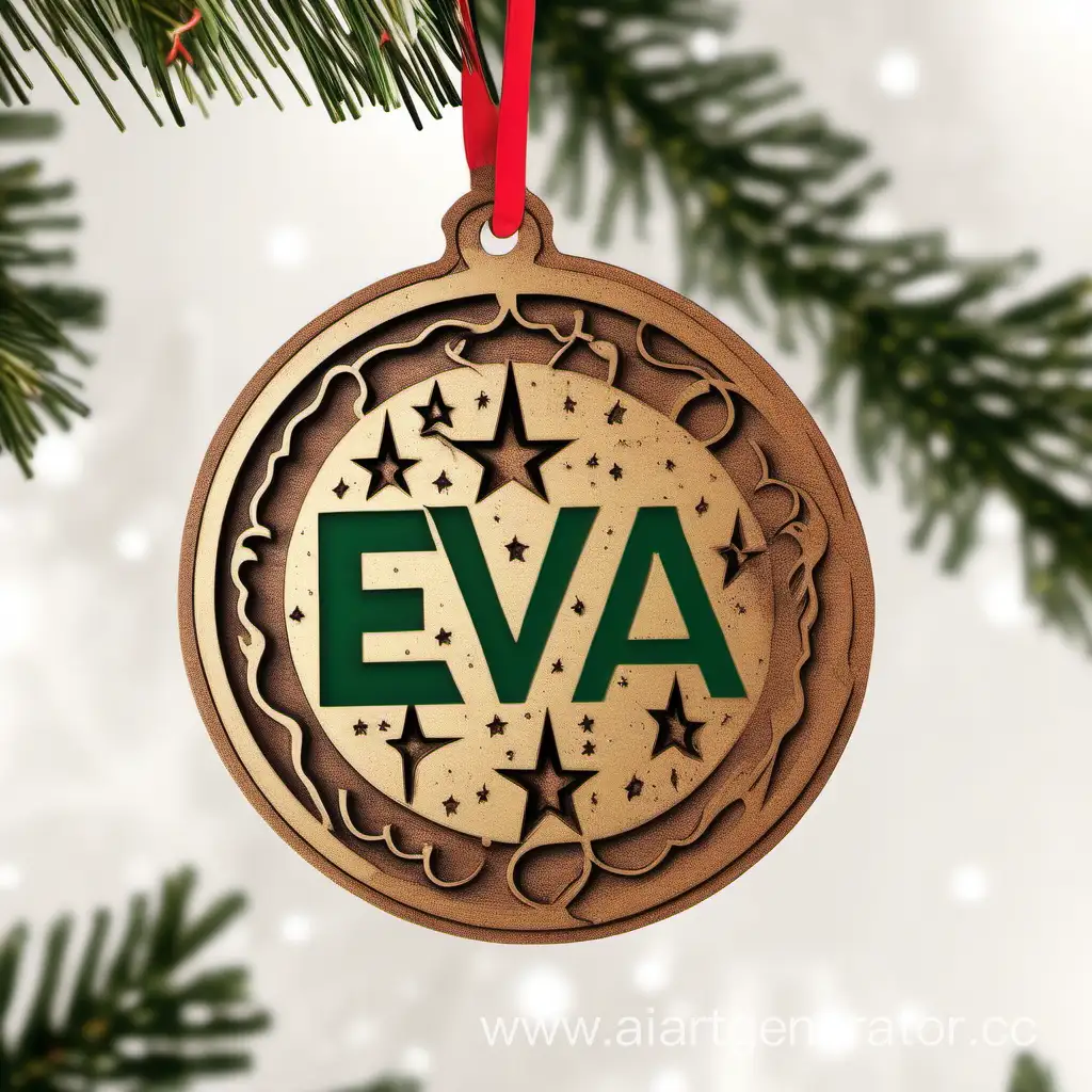 логотип EVA на елки шарик