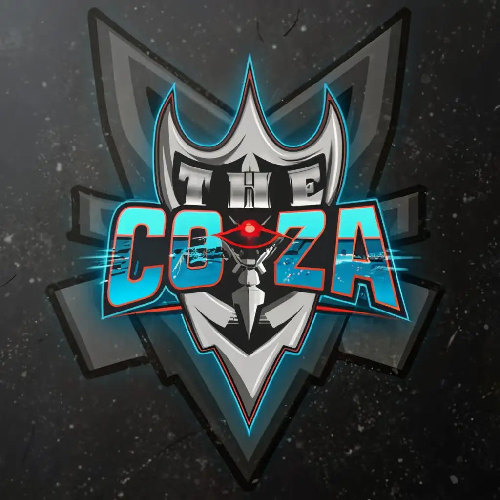 a logo design,with the text "The Coza", main symbol:Wrestling gear, galaxy, dragon ball, aura,complex,be used in Entertainment industry,clear background