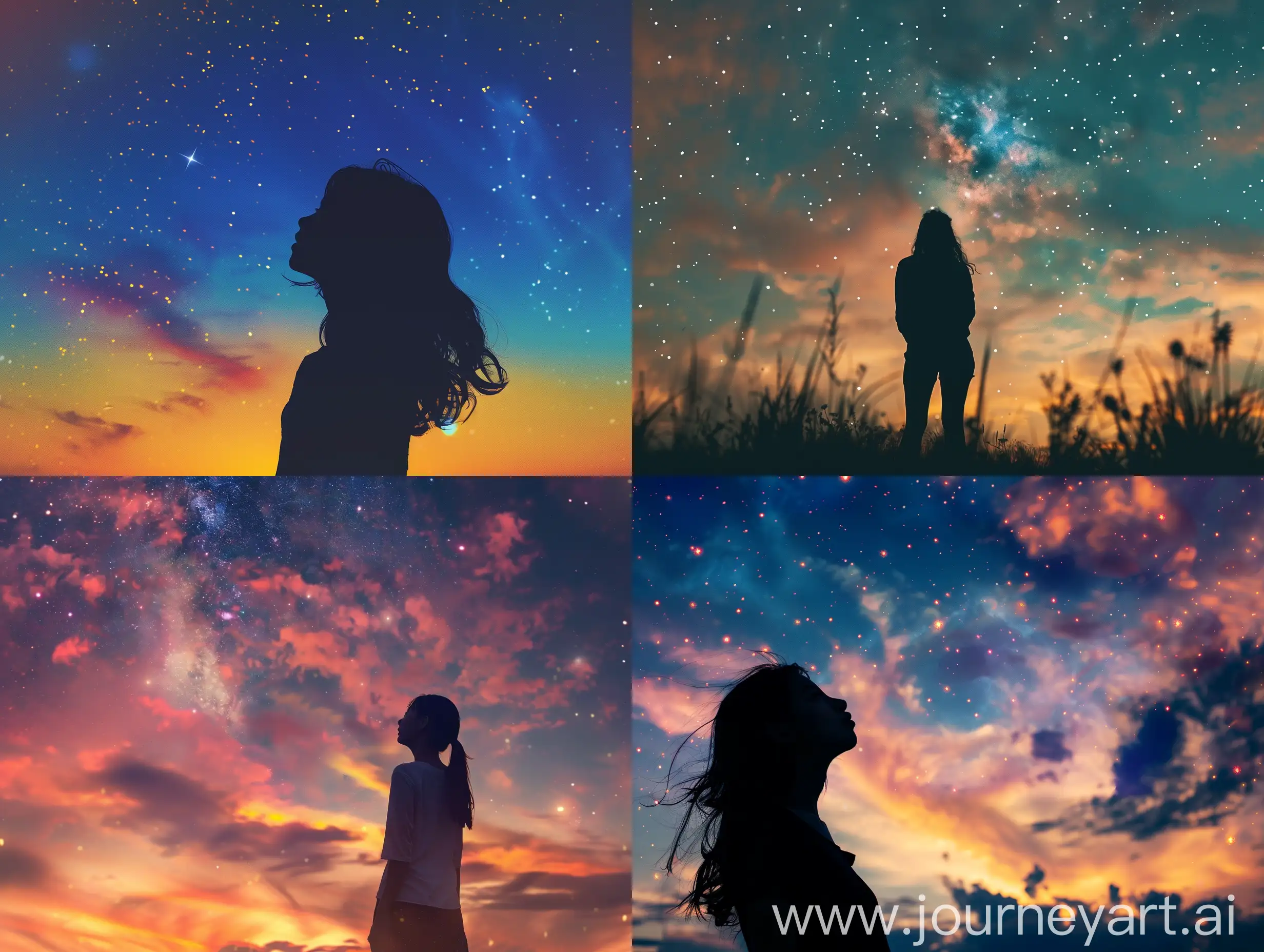 Young-Woman-in-her-20s-Gazing-at-the-Sky-with-a-Sense-of-Wonder