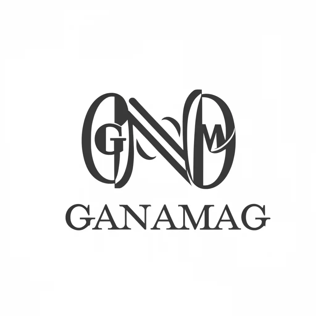 a logo design,with the text "GanaMag", main symbol:GM,Moderate,be used in Beauty Spa industry,clear background