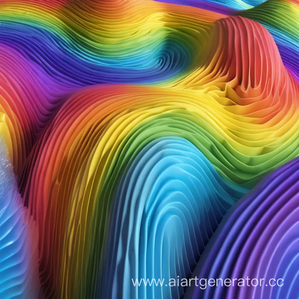 simple photo of a 3D bright rainbow river texture, made of bright. 