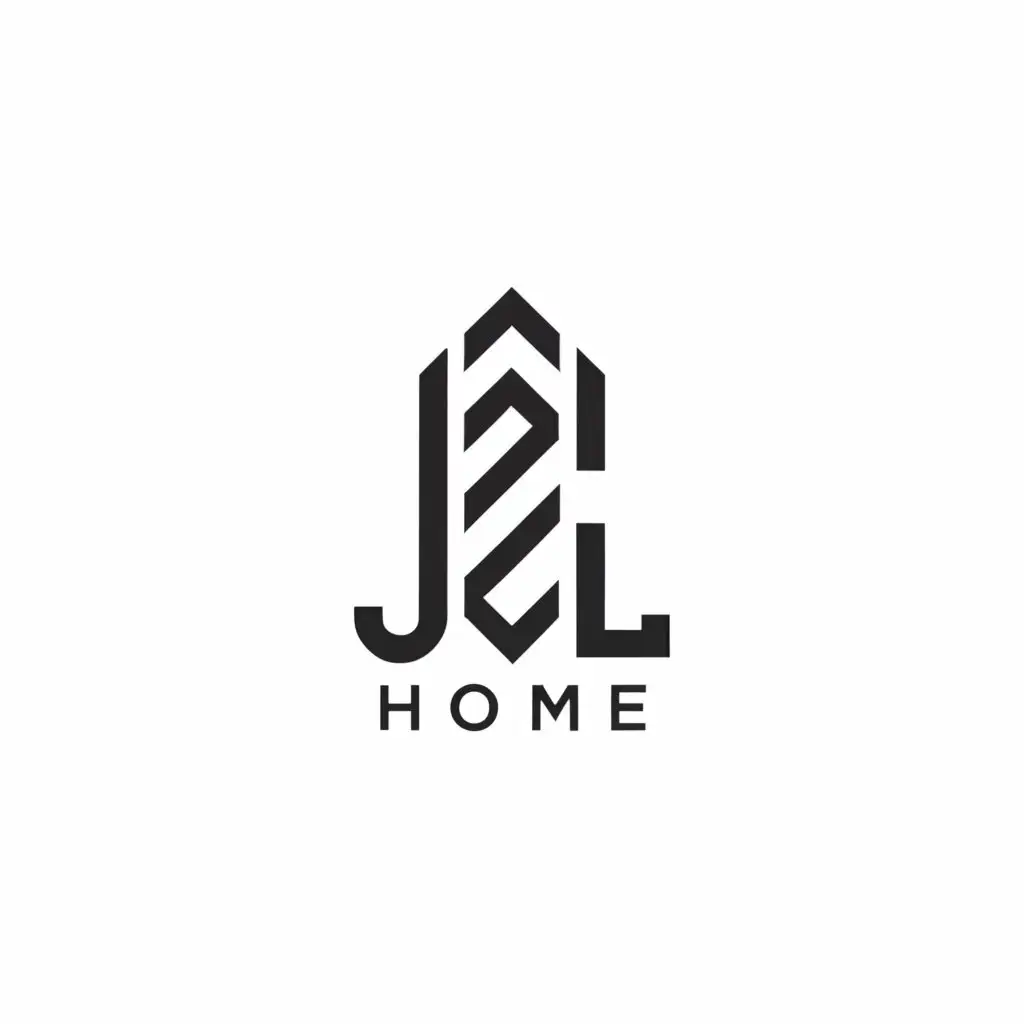 a logo design,with the text "J&L Home", main symbol:J&L Home,Minimalistic,be used in Construction industry,clear background
