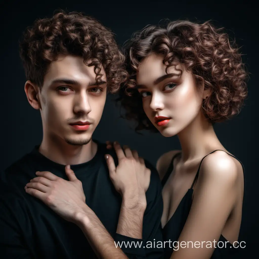 Fashion-Models-with-Contrasting-Hairstyles-Pose-Together