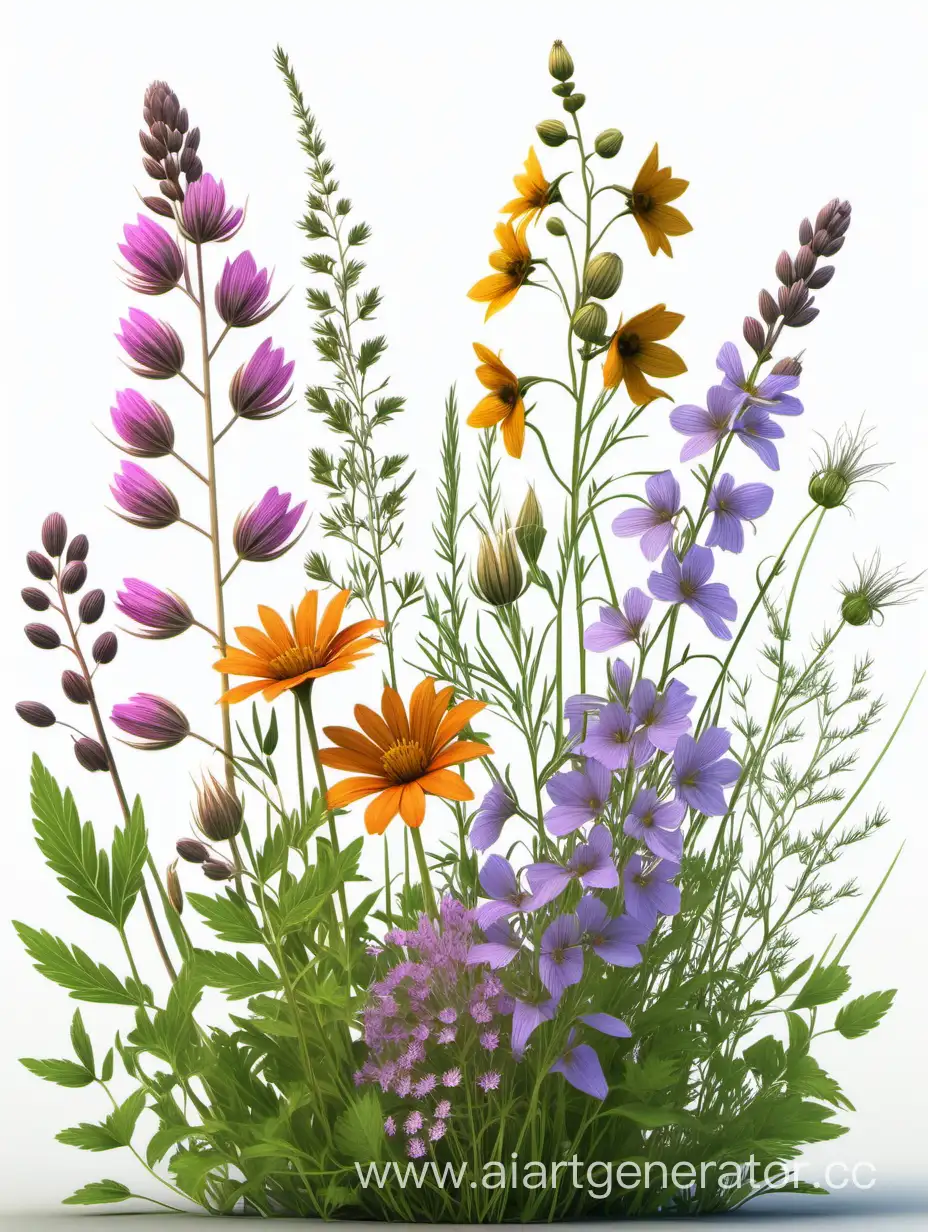 Vibrant-Clustered-Wildflowers-Line-Art-Unique-Botanical-Illustration-in-Neutral-Tones